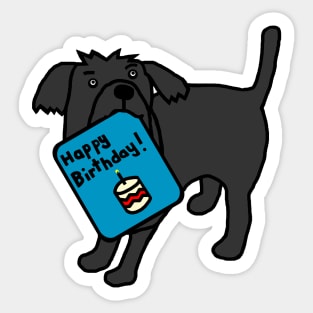 Cute Dog with Birthday Greetings Sticker